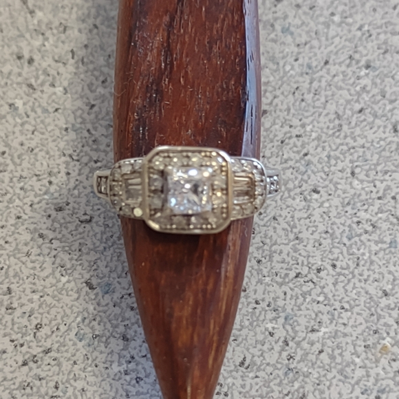 Firm Final price!*Sterling Genuine Diamond ring(5.5) - Picture 2 of 8